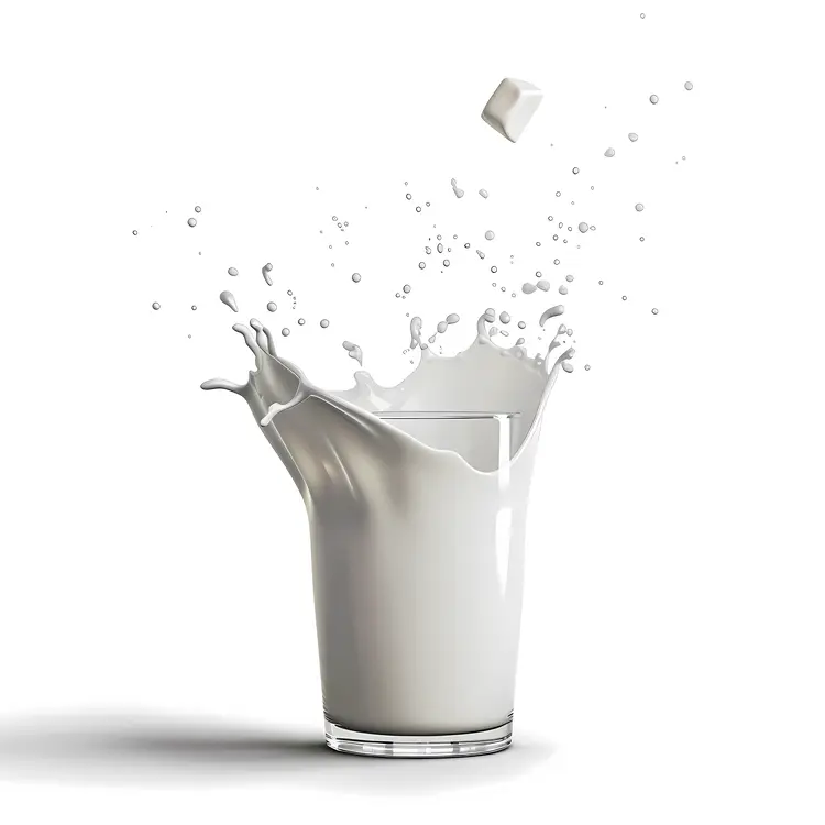 Glass of Milk with Splash