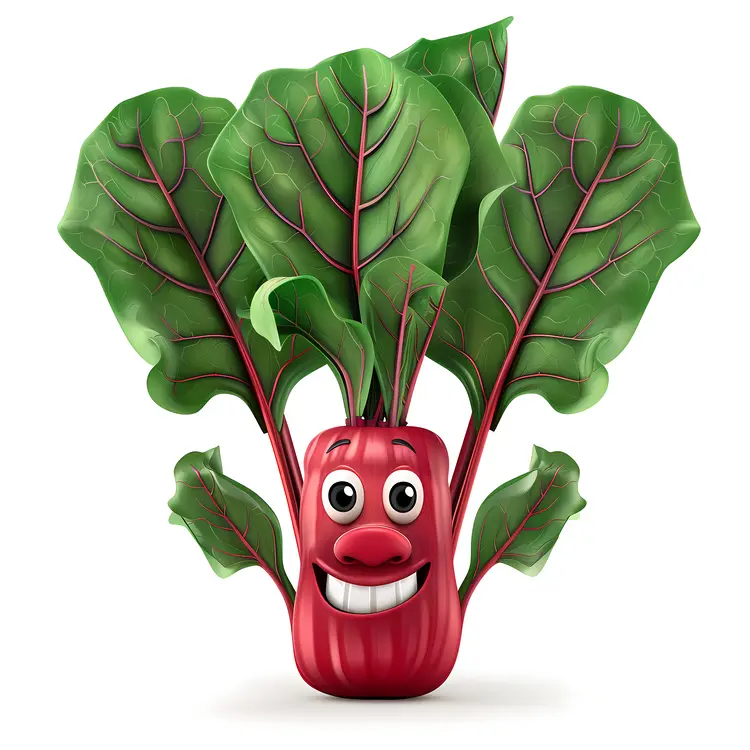 Happy Radish Cartoon Illustration