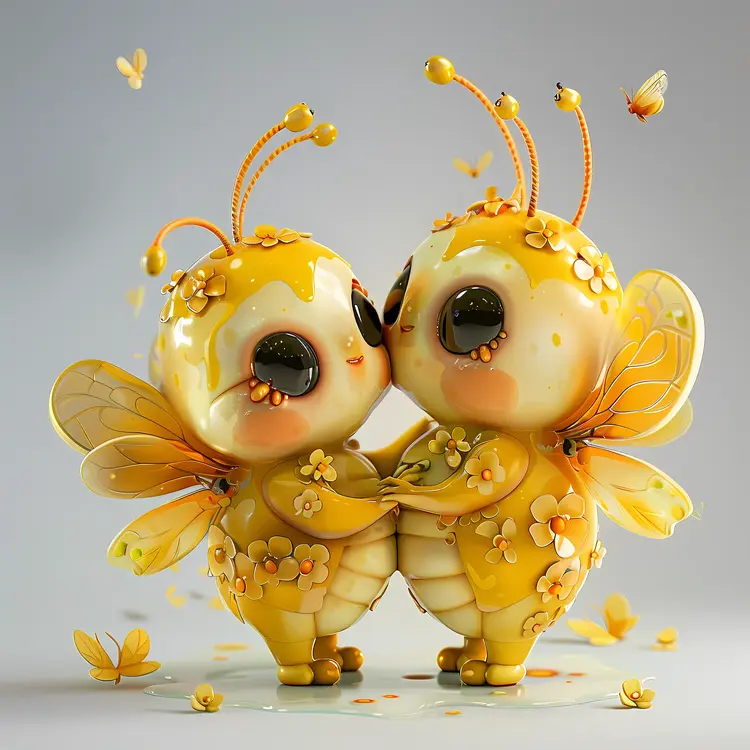 Cute Kissing Bees