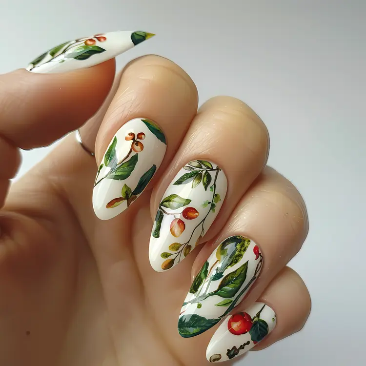 Beautiful Floral Nail Art