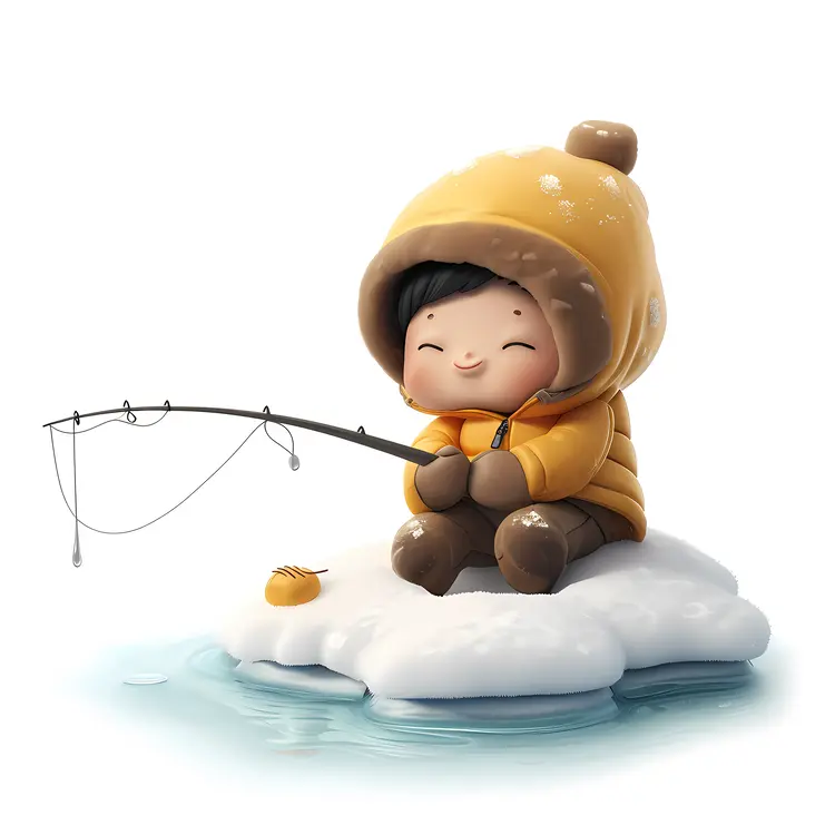 Child Ice Fishing