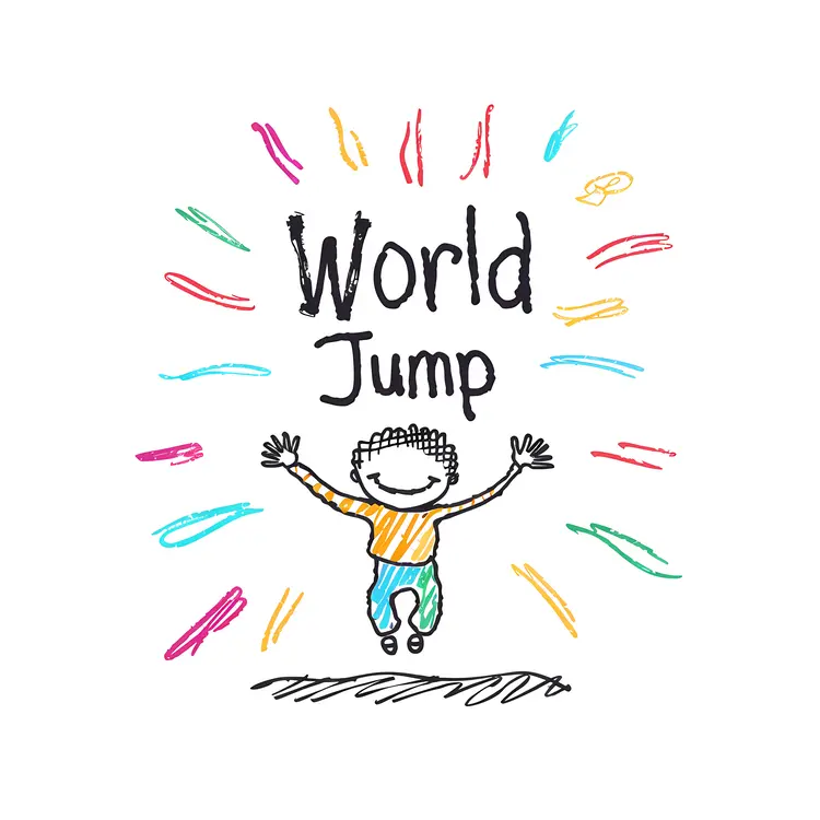 Colorful World Jump Day Celebration