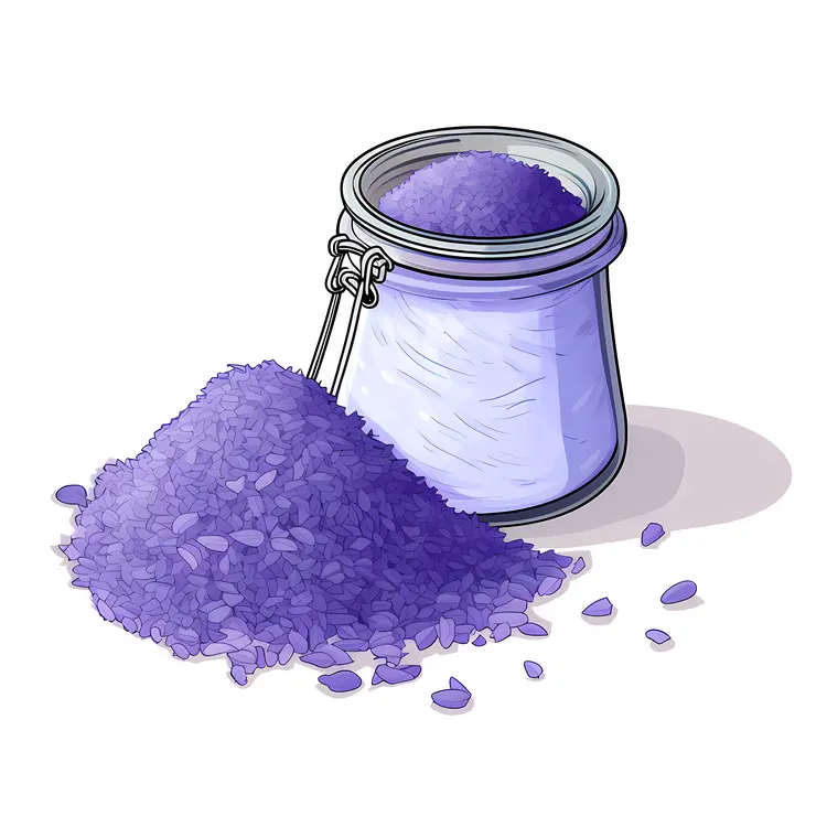 Lavender Bath Salts in Glass Jar