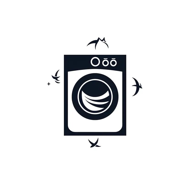 Washing Machine with Birds