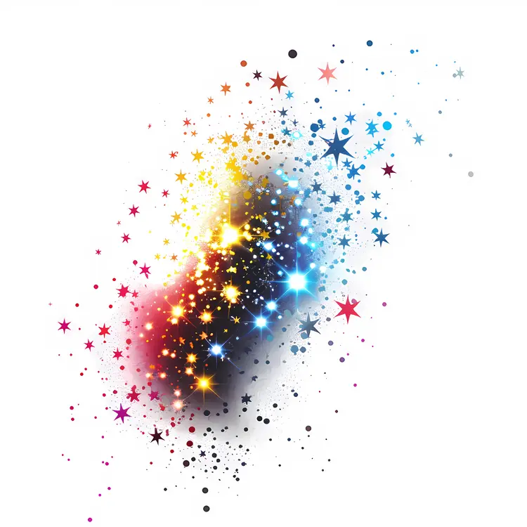 Colorful Sparkling Stars Background