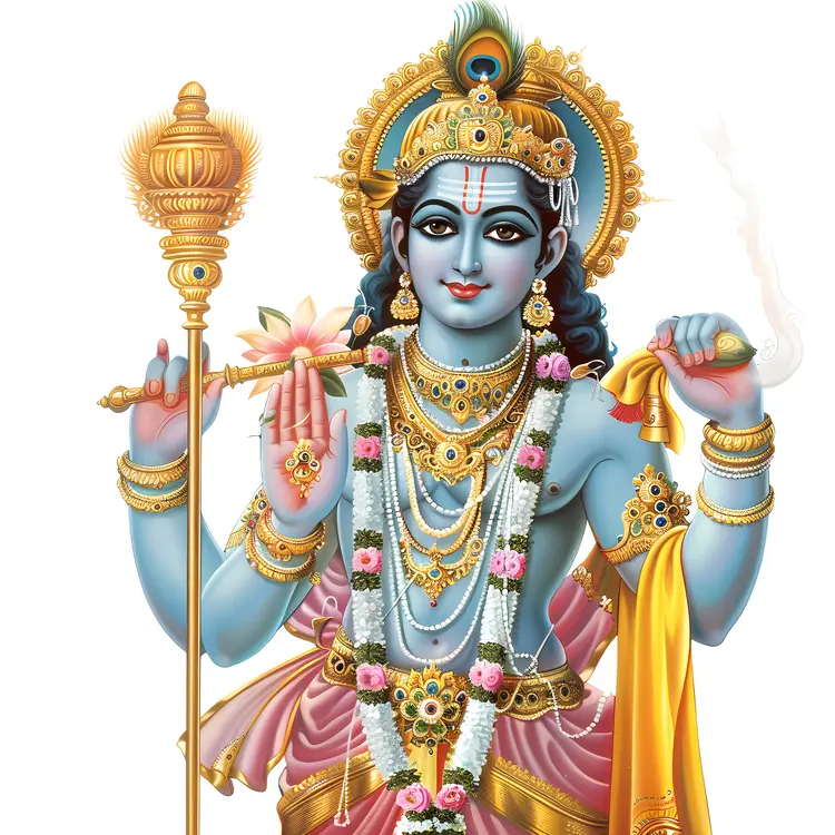 Hindu Deity with a Staff