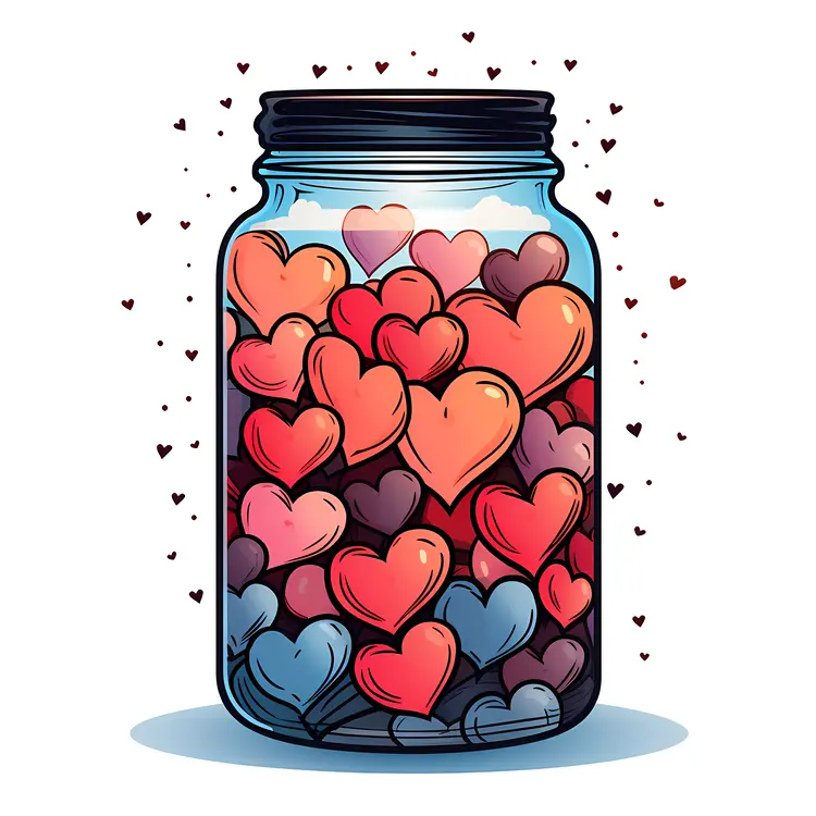 Jar of Heart Candies
