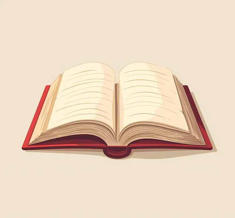 Simple Open Book Illustration