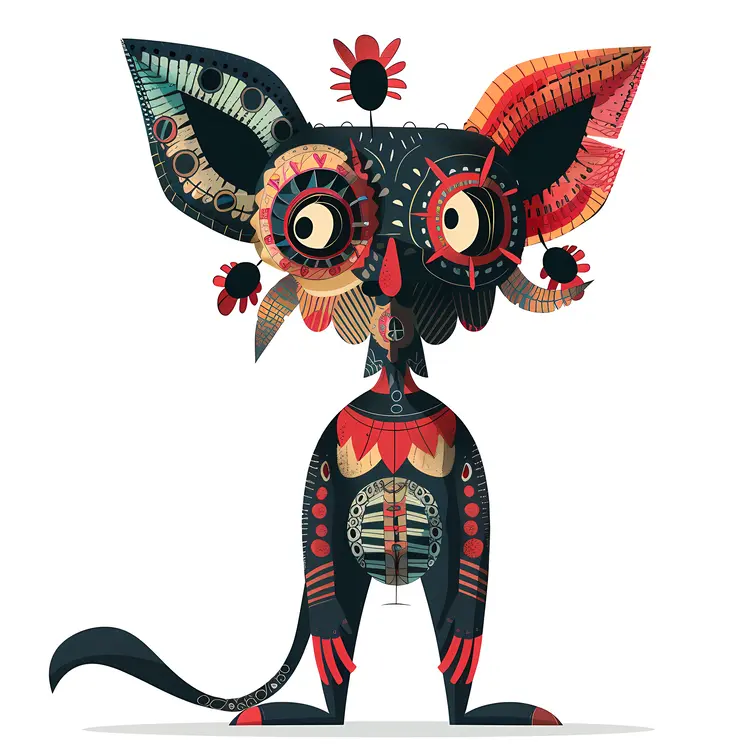 Colorful Cat in Vibrant Artistic Style