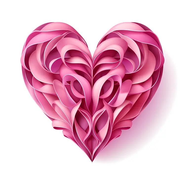 Pink Ribbon Heart