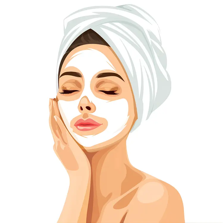 Woman Applying Face Mask