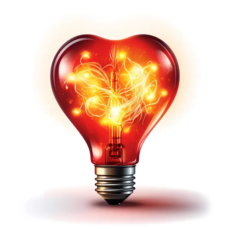 Heart-Shaped Light Bulb