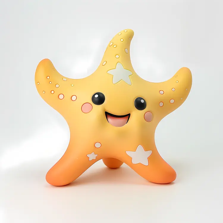 Cute Yellow Starfish Cartoon