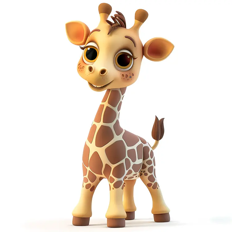 Smiling Cartoon Giraffe