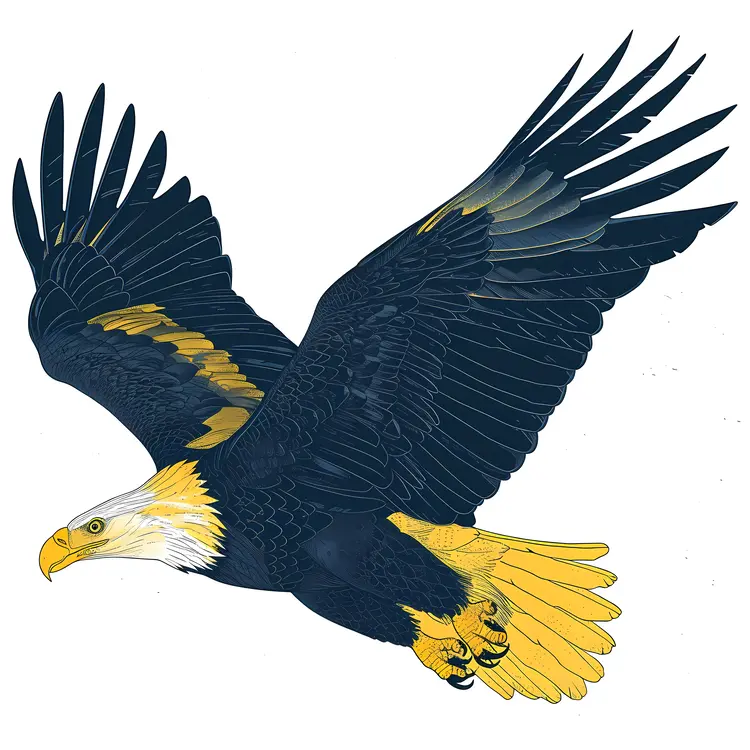Majestic Bald Eagle in Flight