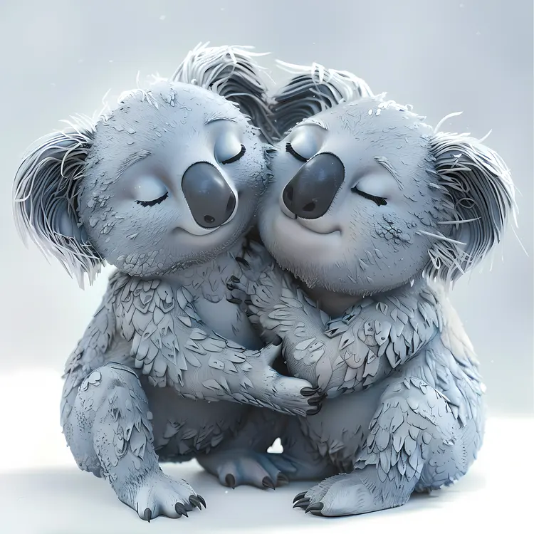 Adorable Hugging Koalas