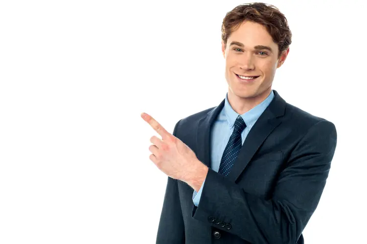 Businessman Pointing