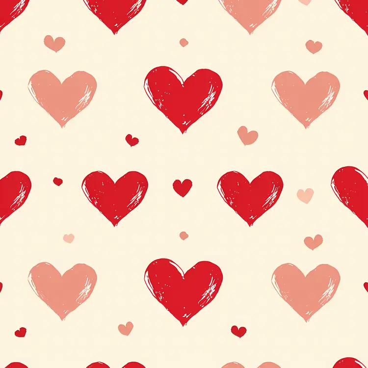 Pattern of Red Hearts