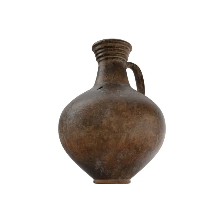 Brown Ancient Jug with Handle