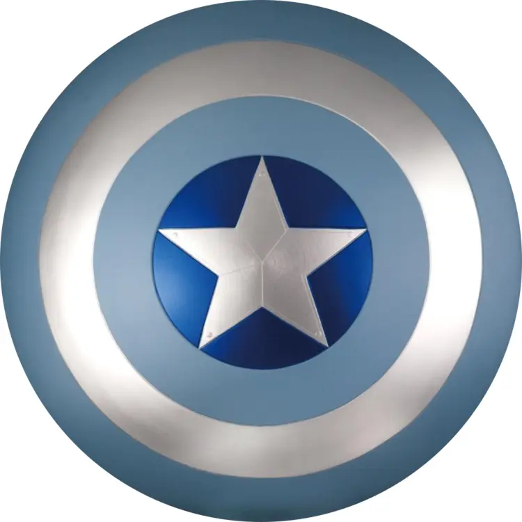 Blue and Silver Shield with Star