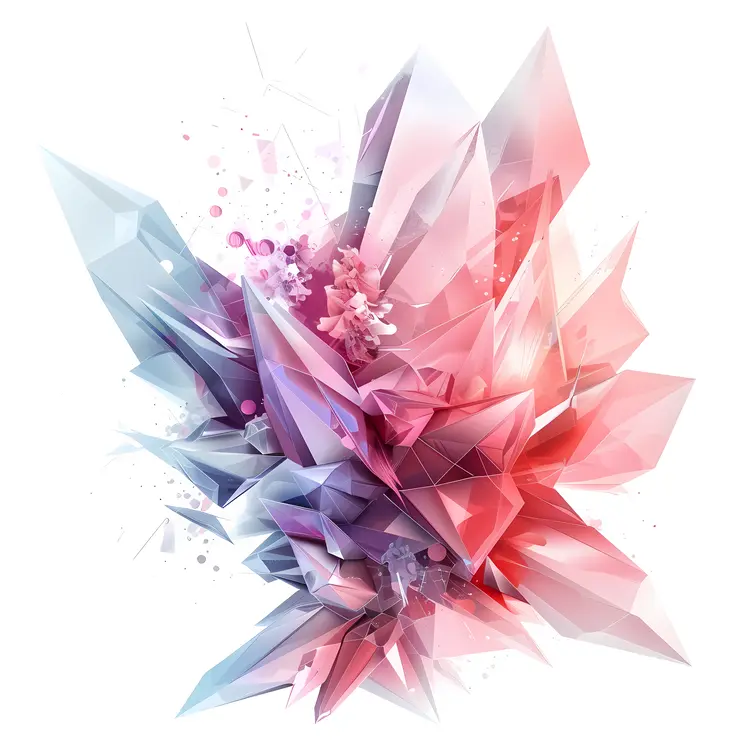 Colorful Geometric Crystals Abstract Background