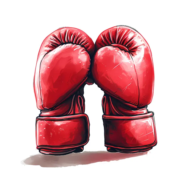 Red Boxing Gloves Illustration