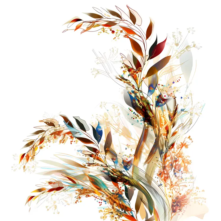 Colorful Abstract Leaves