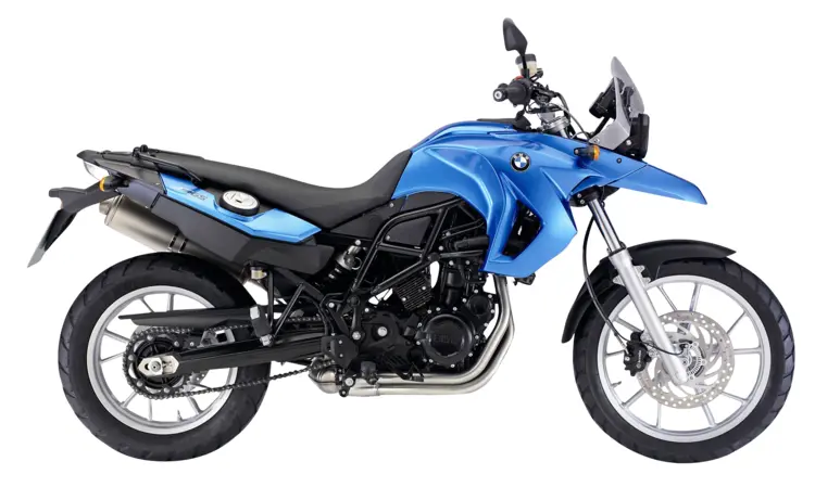 Blue BMW Motorcycle