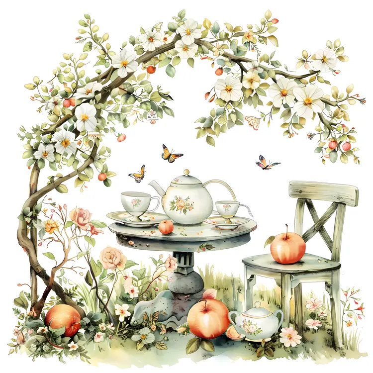Charming Garden Tea Set