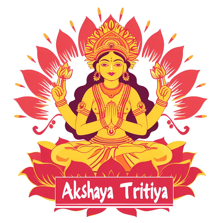 Goddess Illustration for Akshaya Tritiya