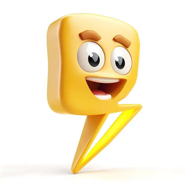 Happy Square Emoji Cartoon