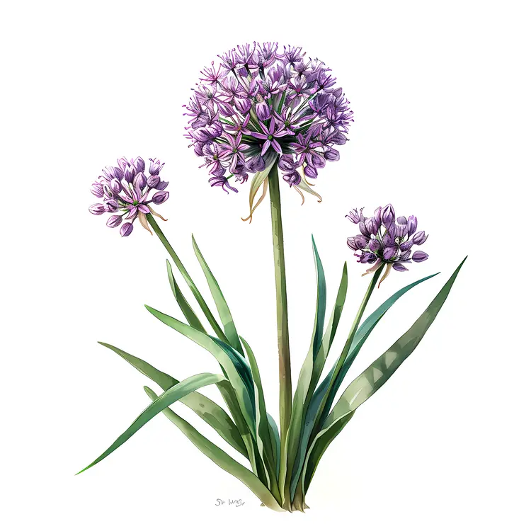 Purple Flowers Blooming
