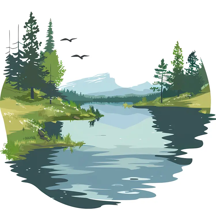Tranquil Lake Landscape