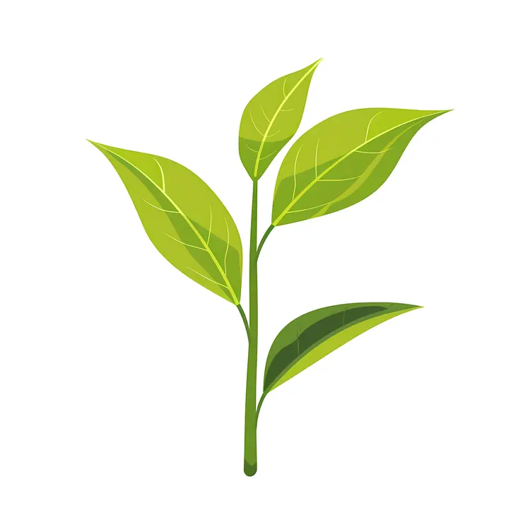 Fresh Green Tea Leaves