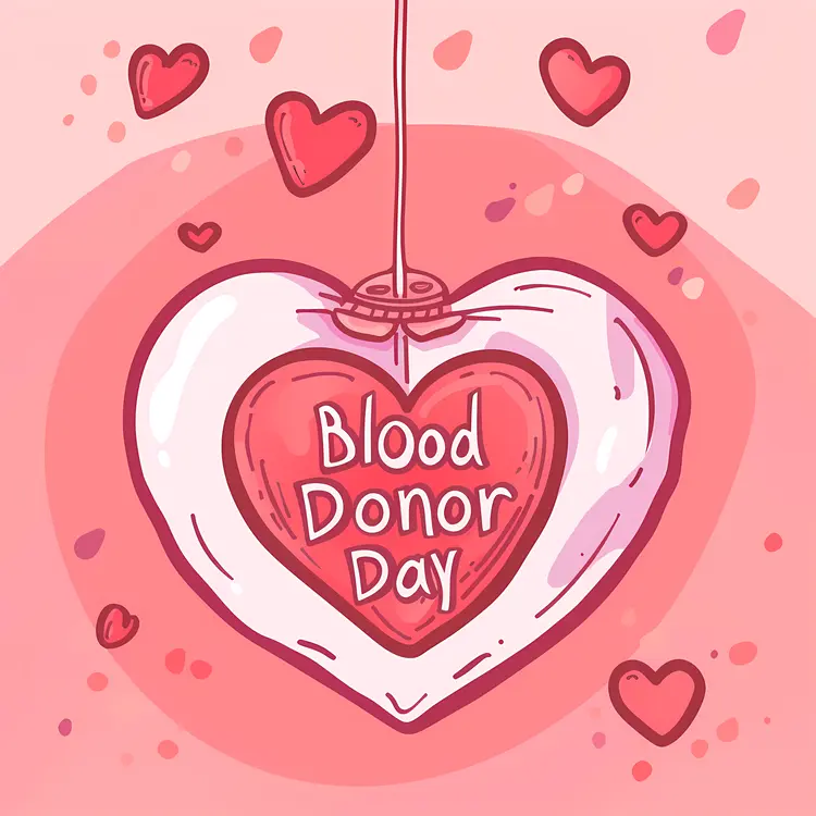Blood Donor Day Heart Illustration