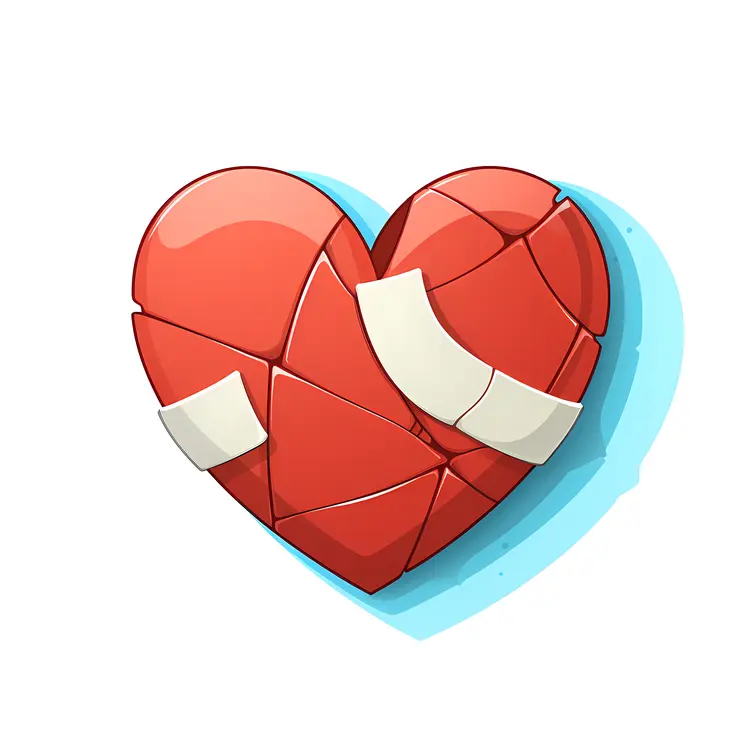 Broken Heart with Bandages