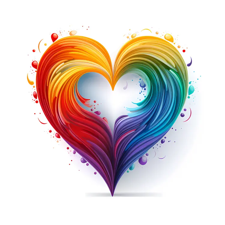Colorful Rainbow Heart