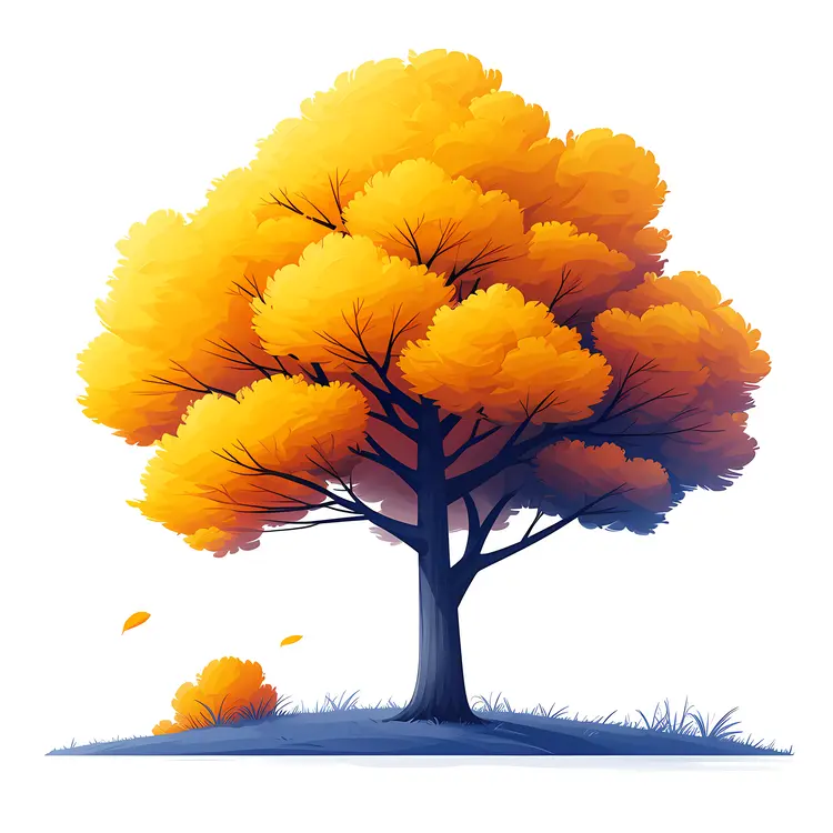 Beautiful Yellow Tree in Autumn