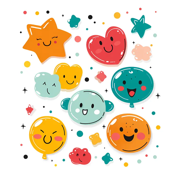 Happy Shapes Illustration