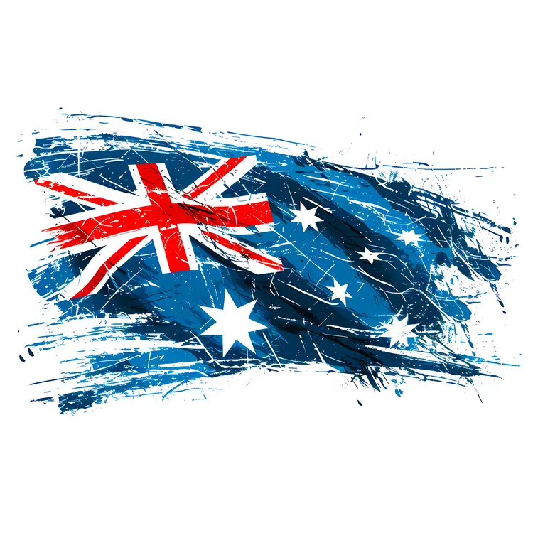 Grunge Australian Flag