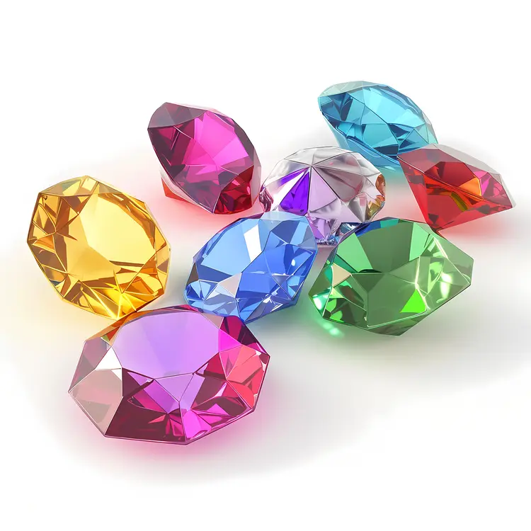 Assorted Colorful Shiny Gemstones