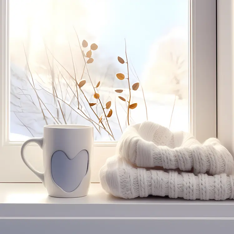 Cozy Winter Mug by the Window