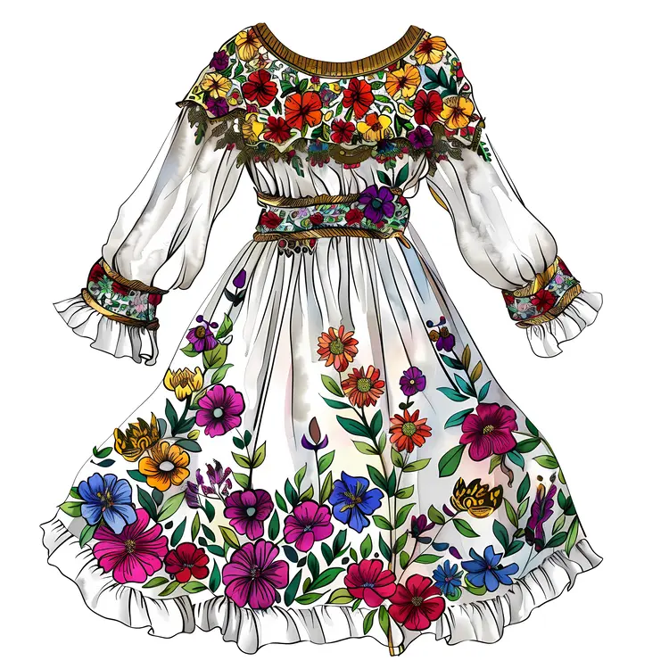Colorful Floral Dress