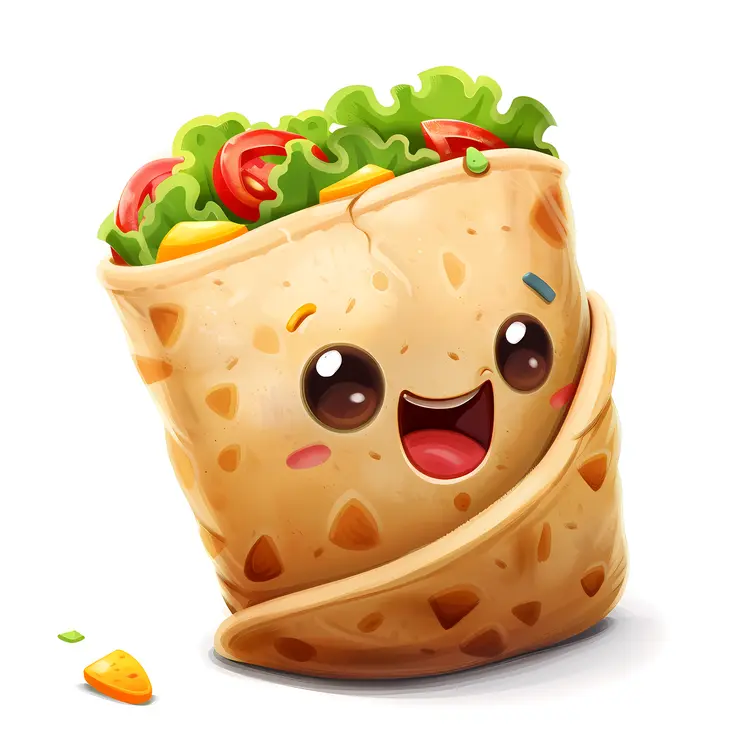 Happy Cartoon Burrito