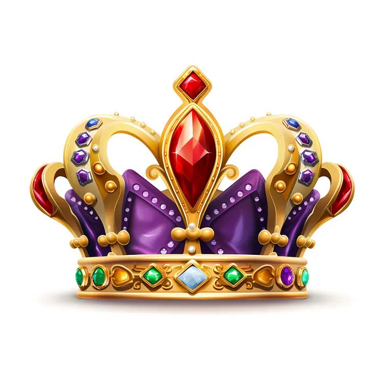 Jeweled Crown with Purple Accents