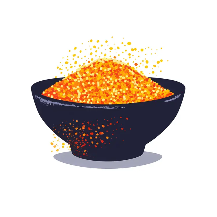 Orange Spice in Black Bowl