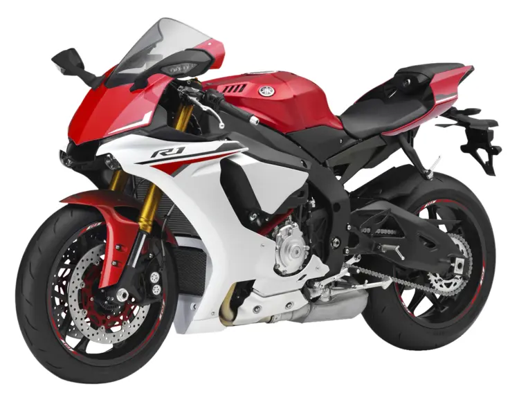 Red and White Racing Motorcycle