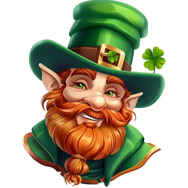 Leprechaun Head with Clover