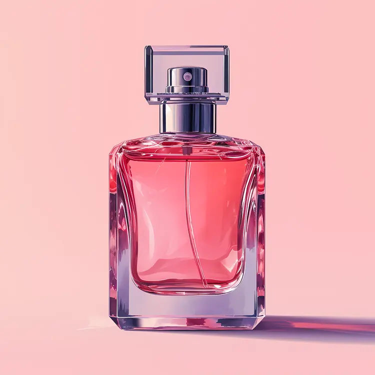 Modern Pink Perfume Bottle