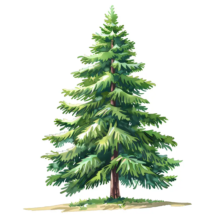 Green Pine Tree Illustration
